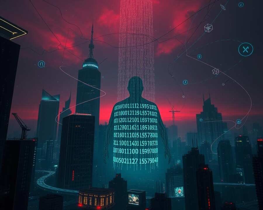 A dark and ominous cyberpunk landscape, with towering skyscrapers and a dense network of glowing data streams. In the foreground, a looming, faceless figure composed of shifting digital code, its malicious intent palpable. The sky is tinged with an eerie, neon-hued glow, creating an atmosphere of unease and foreboding. Amidst the chaos, intricate lines of code and cryptic symbols weave through the air, hinting at the complex and unseen machinations of the BITTER APT's 2025 campaigns. The scene is captured with a wide-angle lens, emphasizing the scale and grandeur of the cyber-threat, while dramatic lighting casts deep shadows and highlights the ominous nature of the subject matter. A dark and ominous cyberpunk landscape, with towering skyscrapers and a dense network of glowing data streams. In the foreground, a looming, faceless figure composed of shifting digital code, its malicious intent palpable. The sky is tinged with an eerie, neon-hued glow, creating an atmosphere of unease and foreboding. Amidst the chaos, intricate lines of code and cryptic symbols weave through the air, hinting at the complex and unseen machinations of the BITTER APT's 2025 campaigns. The scene is captured with a wide-angle lens, emphasizing the scale and grandeur of the cyber-threat, while dramatic lighting casts deep shadows and highlights the ominous nature of the subject matter.
