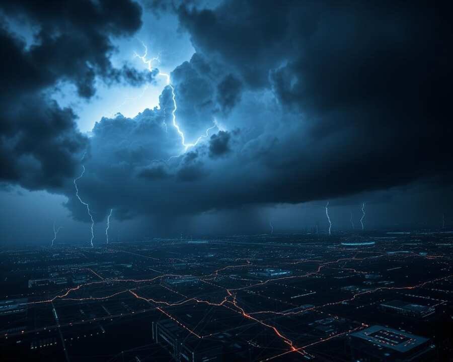 A dark, foreboding sky filled with ominous storm clouds, representing the ever-evolving threats to cloud security. In the foreground, a complex web of interconnected digital infrastructure, vulnerable to the shadowy forces lurking within. Glowing lines of code and data streams weave through the scene, highlighting the intricate, interconnected nature of modern cloud systems. Streaks of lightning pierce the darkness, casting an eerie, ominous glow that illuminates the potential for catastrophic breaches. The composition evokes a sense of urgency and the need for vigilance in the face of emerging tactical innovations in the realm of cloud-based attacks. A dark, foreboding sky filled with ominous storm clouds, representing the ever-evolving threats to cloud security. In the foreground, a complex web of interconnected digital infrastructure, vulnerable to the shadowy forces lurking within. Glowing lines of code and data streams weave through the scene, highlighting the intricate, interconnected nature of modern cloud systems. Streaks of lightning pierce the darkness, casting an eerie, ominous glow that illuminates the potential for catastrophic breaches. The composition evokes a sense of urgency and the need for vigilance in the face of emerging tactical innovations in the realm of cloud-based attacks.