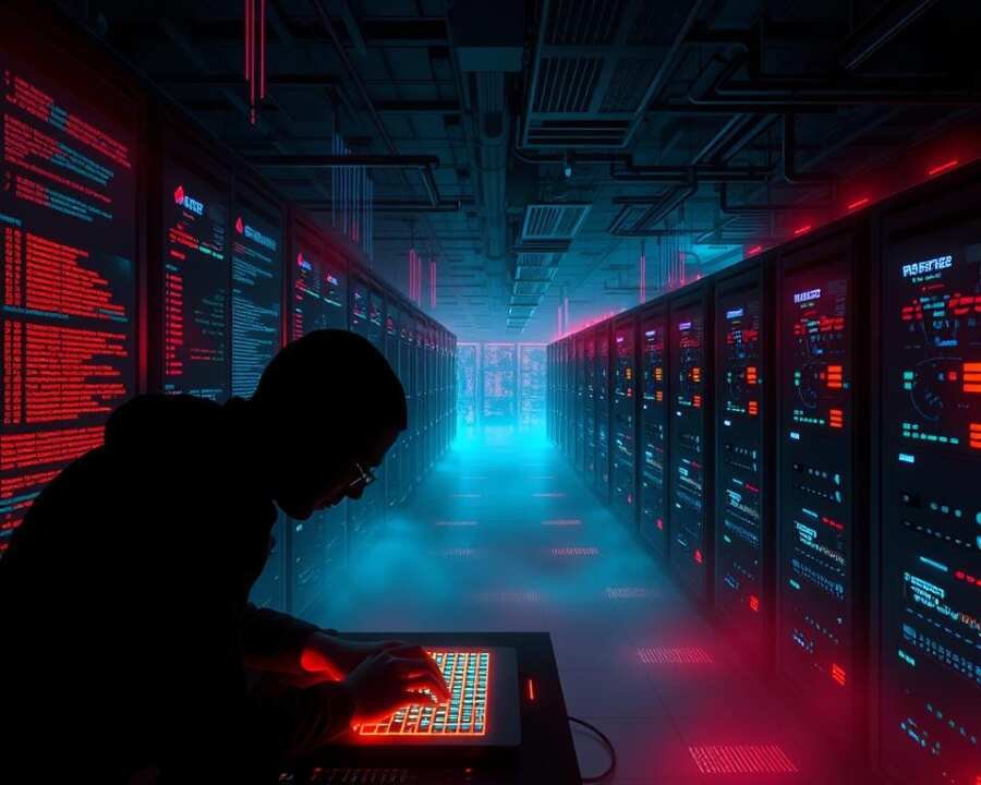 A dimly lit cyberspace landscape, bathed in an eerie neon glow. In the foreground, a shadowy figure hunched over a holographic computer terminal, fingers flying across a glowing keyboard. Surreal lines of code and data streams cascade across multiple screens, hinting at complex digital espionage operations. In the middle ground, a maze of interconnected server racks, their blinking lights casting an otherworldly illumination. The background shrouded in a haze of digital fog, obscuring the true scale and complexity of this hidden cyber domain. An atmosphere of secrecy, intrigue, and technological prowess pervades the scene, reflecting the covert tactics of advanced persistent threat actors targeting specific geographic regions. A dimly lit cyberspace landscape, bathed in an eerie neon glow. In the foreground, a shadowy figure hunched over a holographic computer terminal, fingers flying across a glowing keyboard. Surreal lines of code and data streams cascade across multiple screens, hinting at complex digital espionage operations. In the middle ground, a maze of interconnected server racks, their blinking lights casting an otherworldly illumination. The background shrouded in a haze of digital fog, obscuring the true scale and complexity of this hidden cyber domain. An atmosphere of secrecy, intrigue, and technological prowess pervades the scene, reflecting the covert tactics of advanced persistent threat actors targeting specific geographic regions.